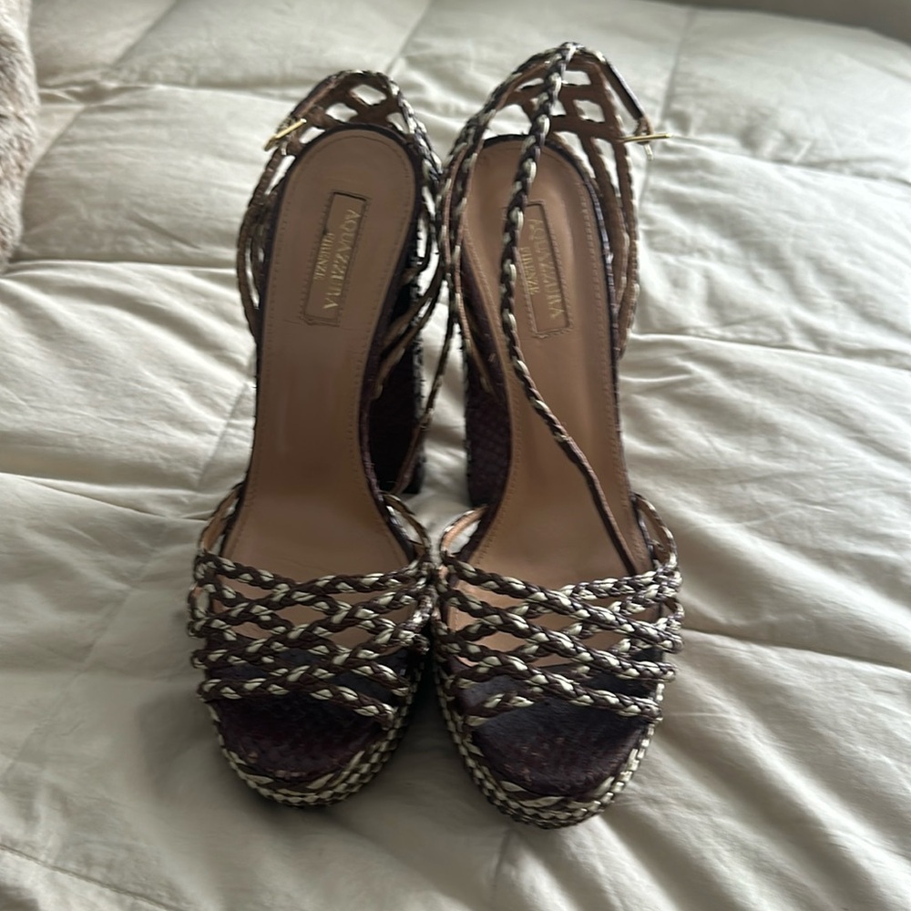 Aquazzura 5 inch heel sandals size 37
